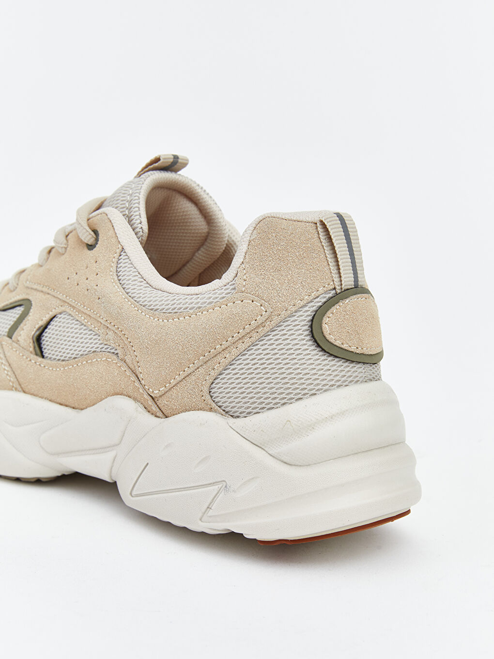 Bej Bağcıklı Kadın Spor Ayakkabı-4