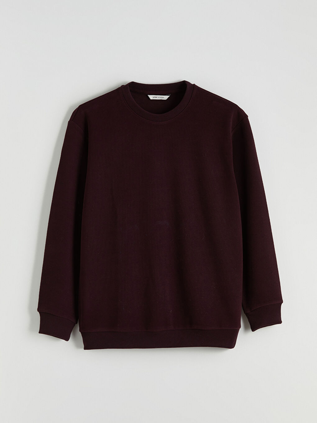 Kahverengi Bisiklet Yaka Erkek Sweatshirt