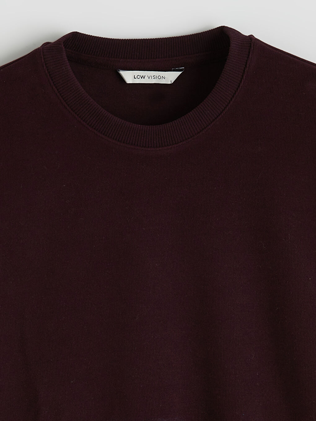 Kahverengi Bisiklet Yaka Erkek Sweatshirt-1