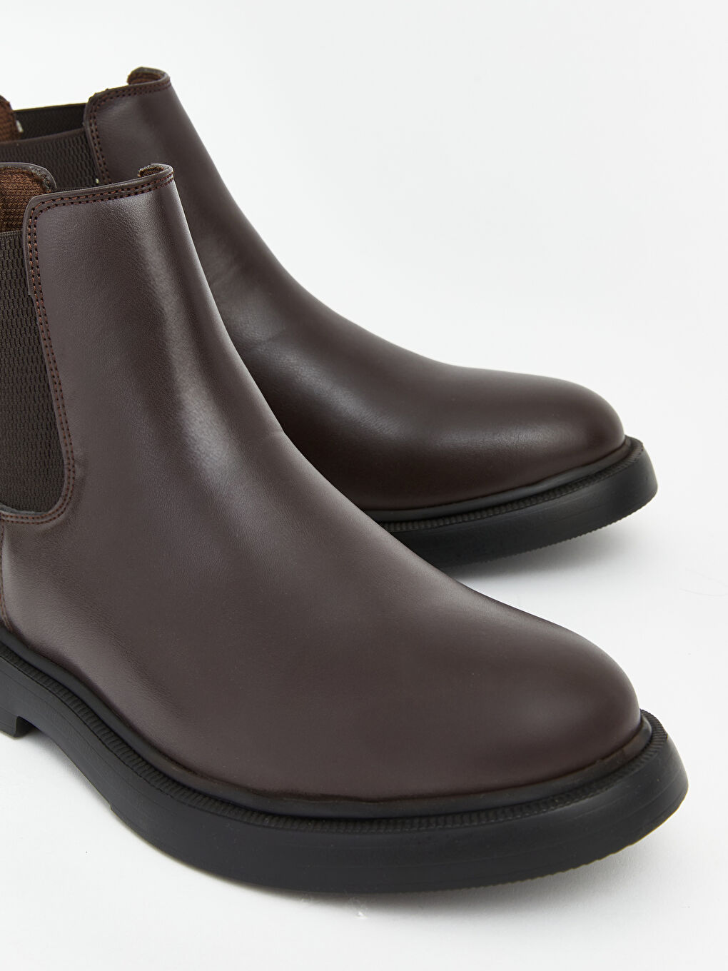 Kahverengi Deri Görünümlü Erkek Chelsea Bot-2