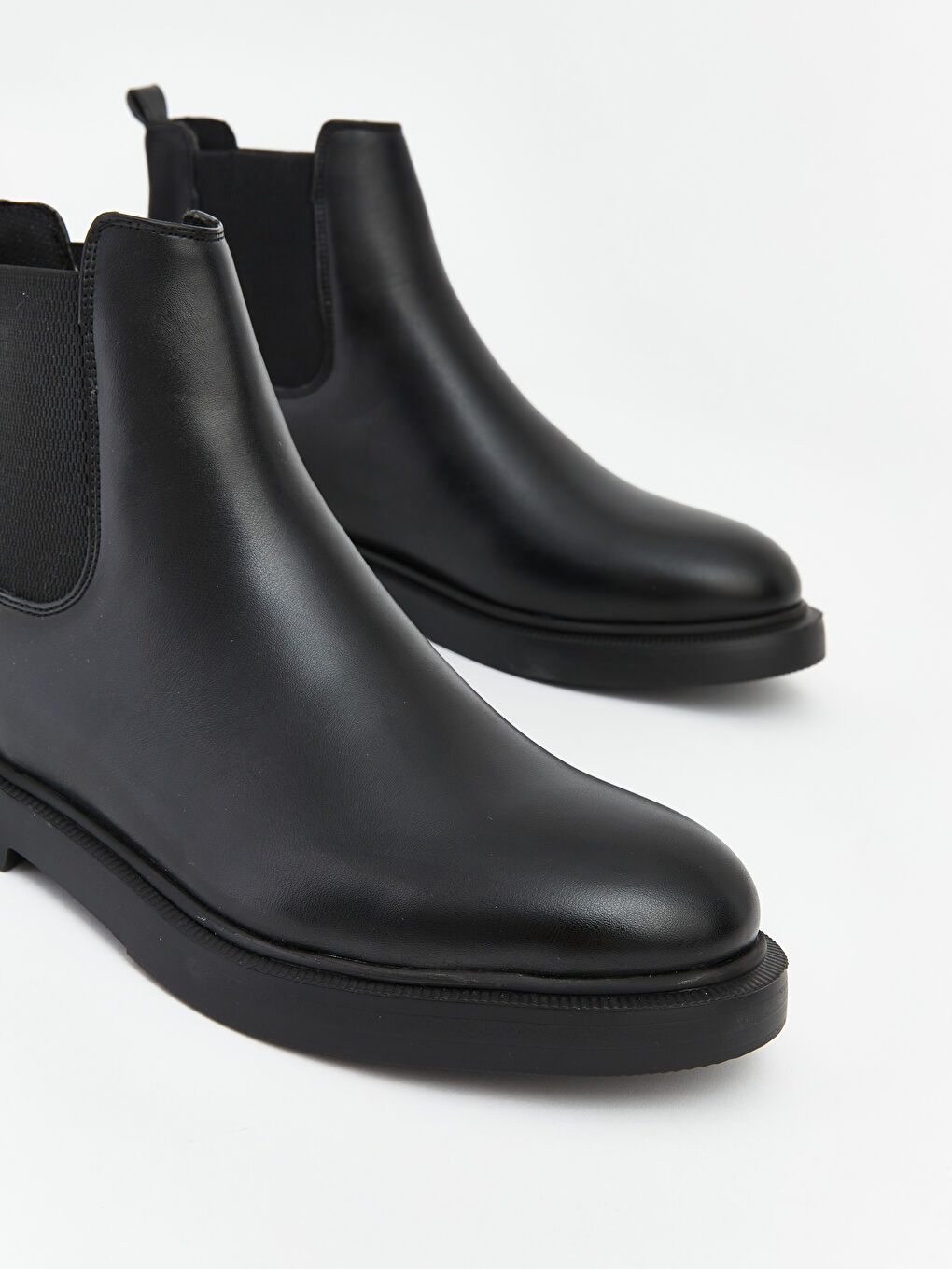 Siyah Deri Görünümlü Erkek Chelsea Bot-1