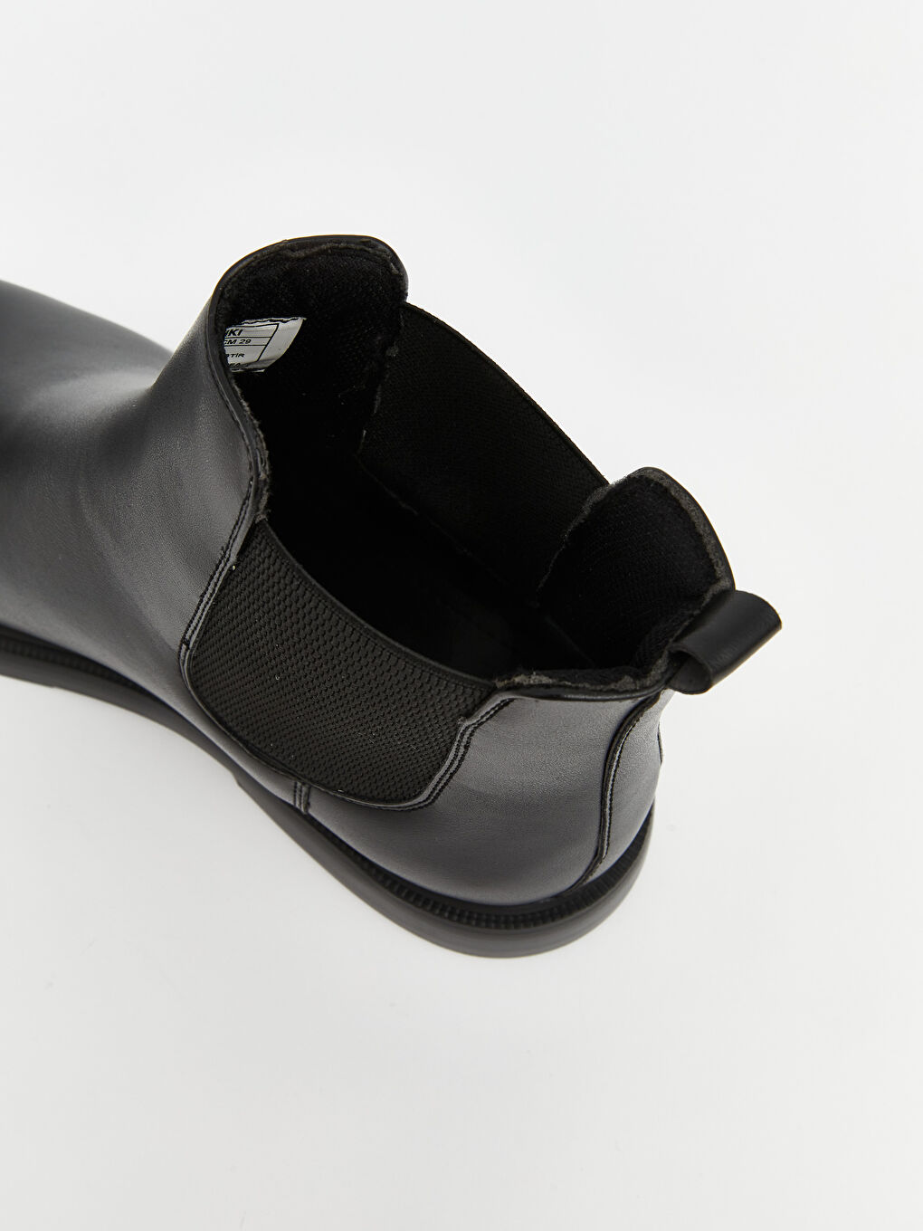 Siyah Deri Görünümlü Erkek Chelsea Bot-3