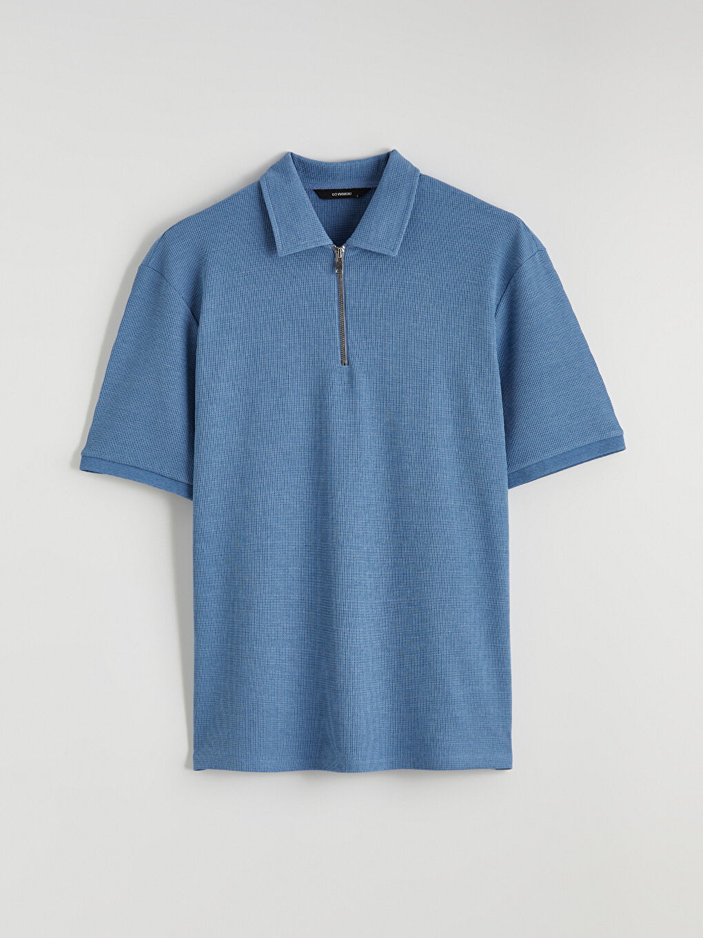 Mavi Polo Yaka Erkek Tişört-4