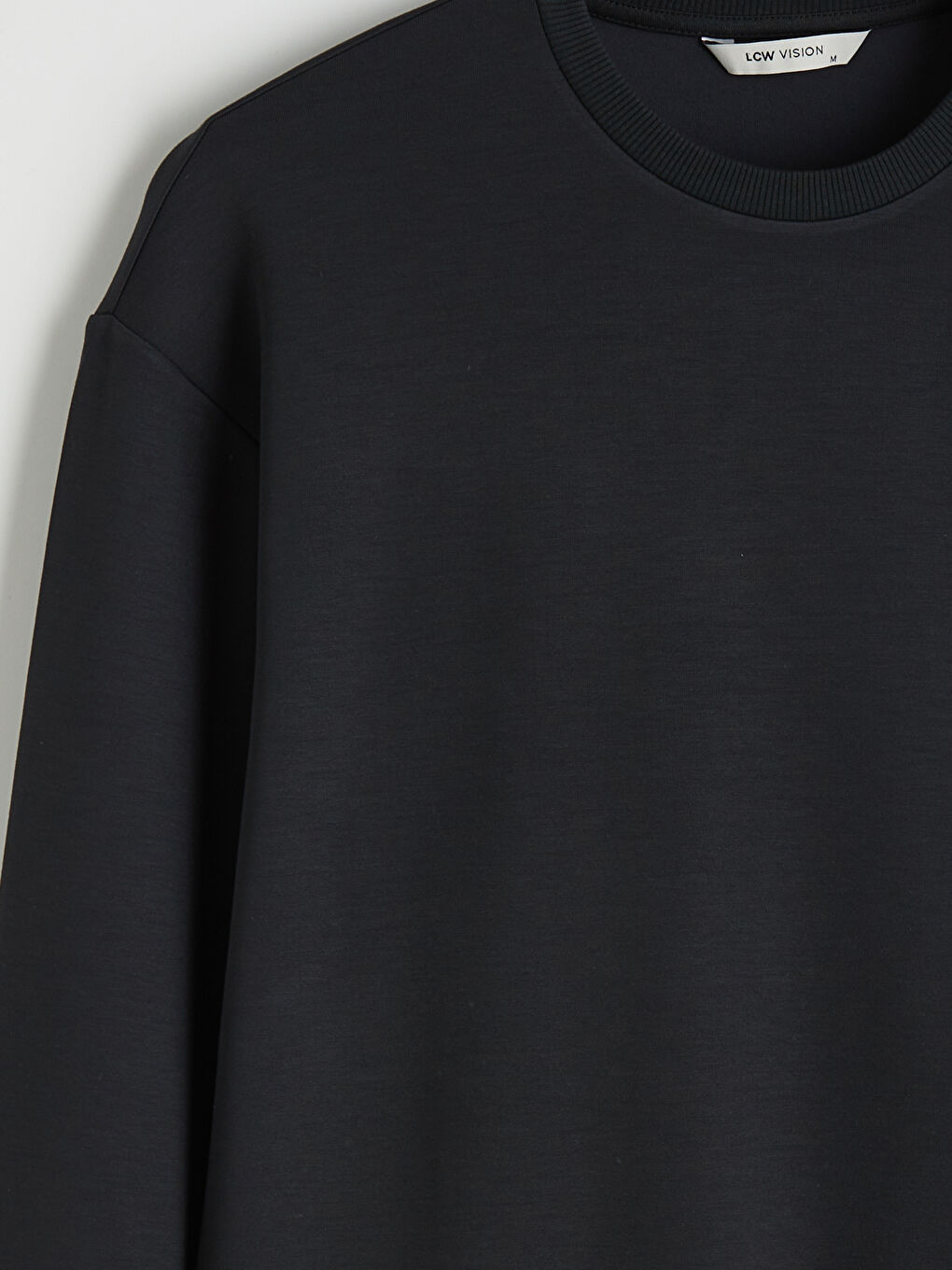 Antrasit Bisiklet Yaka Erkek Sweatshirt-1