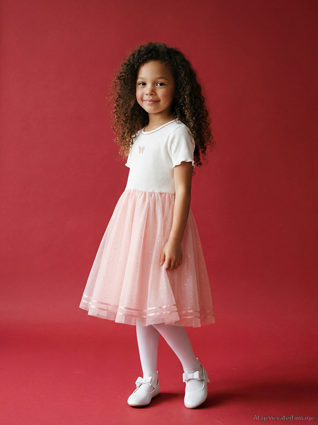 Crew Neck Tutu Dress for Girls-2