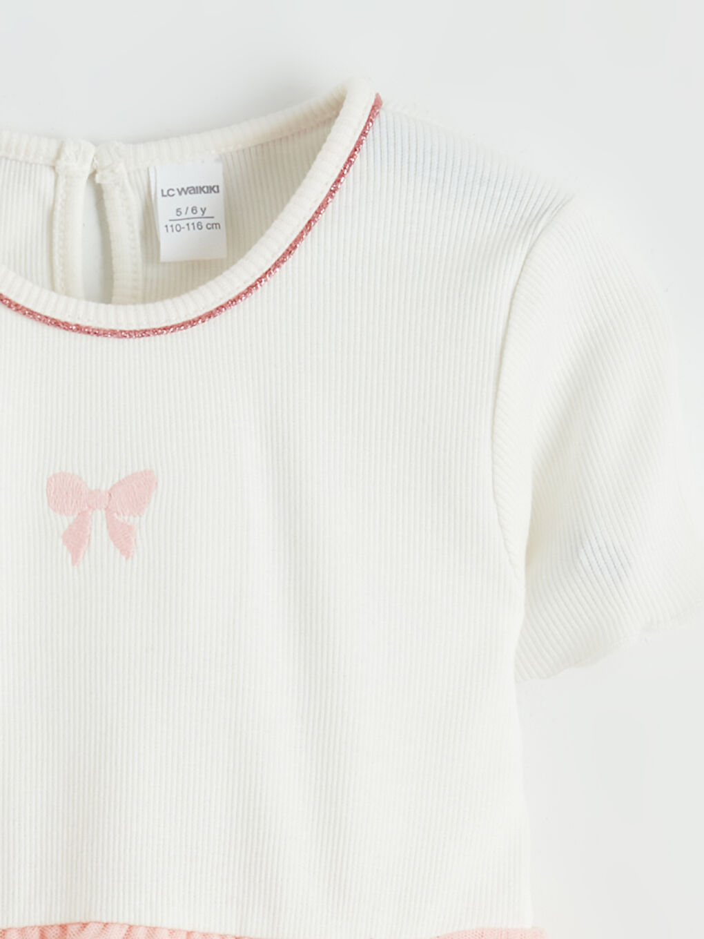 فستان توتو برقبة دائرية للبنات-3