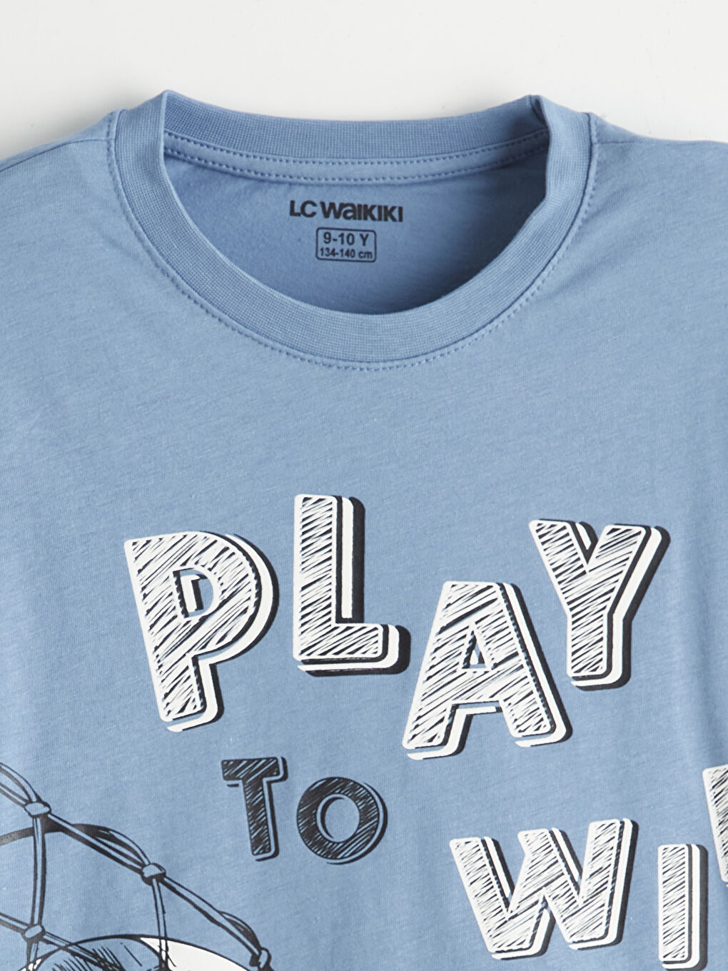 Mavi Bisiklet Yaka Baskılı Erkek Çocuk Pijama Takım-2