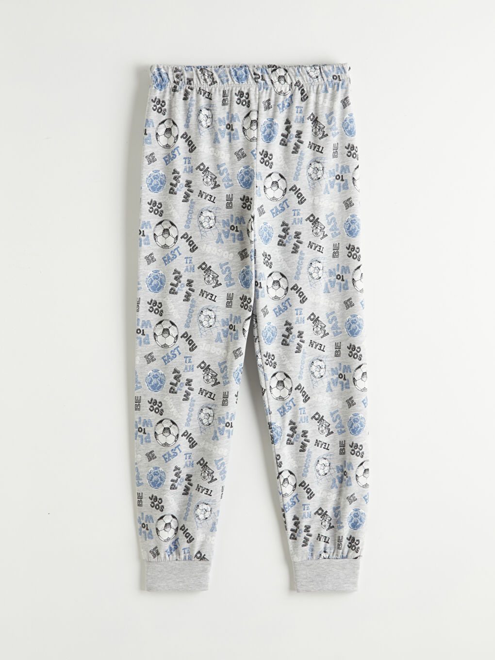 Mavi Bisiklet Yaka Baskılı Erkek Çocuk Pijama Takım-4