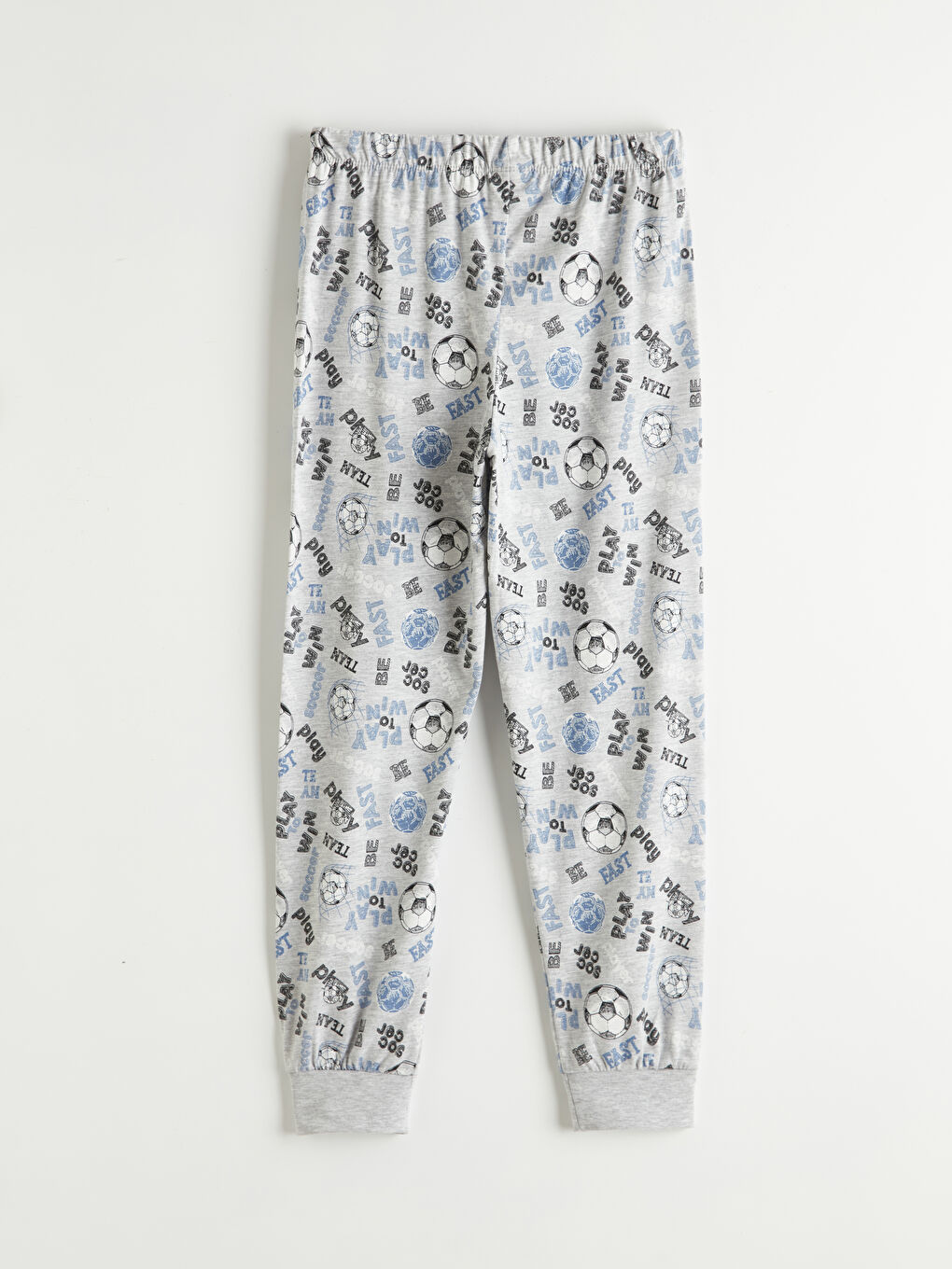 Mavi Bisiklet Yaka Baskılı Erkek Çocuk Pijama Takım-6