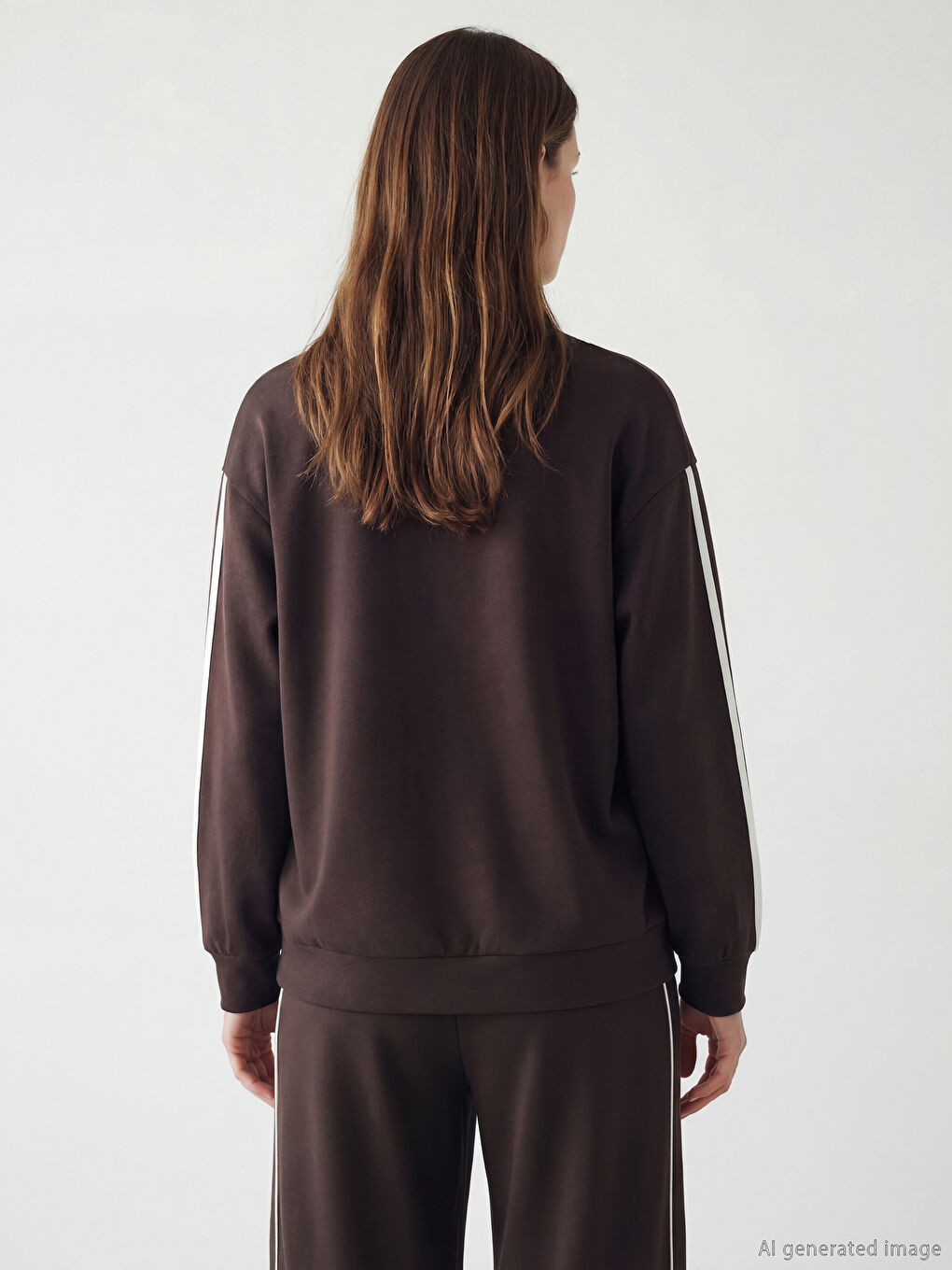 Mock Neck Oversize Women's Sweatshirt-3