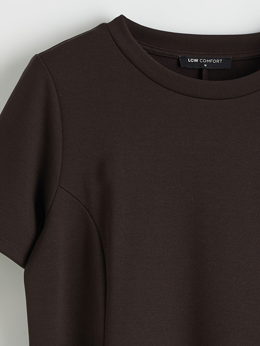 Kahverengi Bisiklet Yaka Süs Kemer Detaylı Mini Elbise	-5