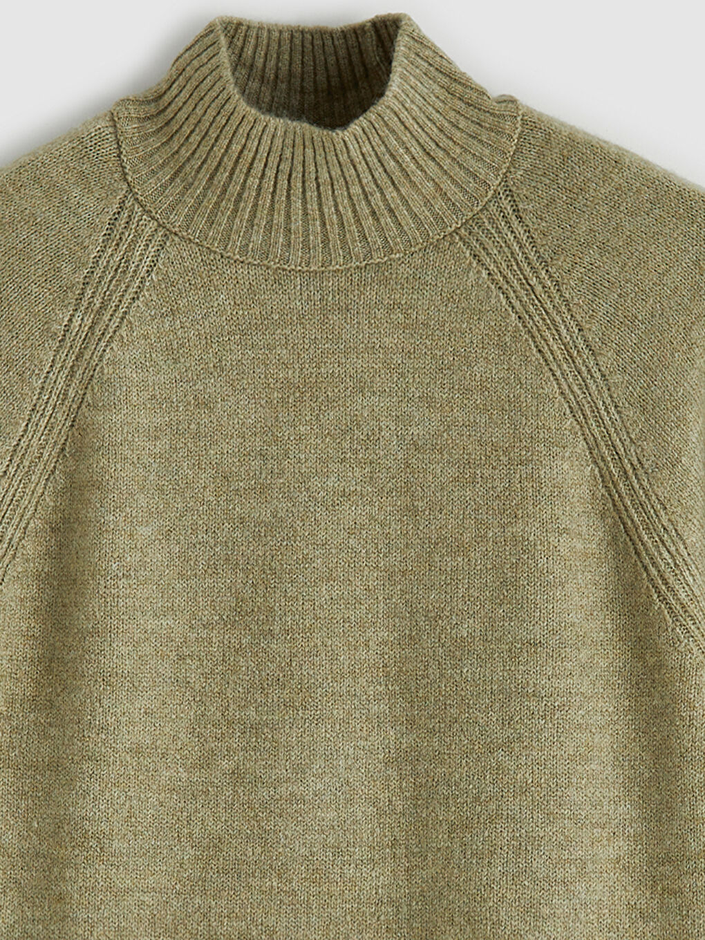 Yeşil Balıkçı Yaka Oversize Kadın Triko Tunik-5