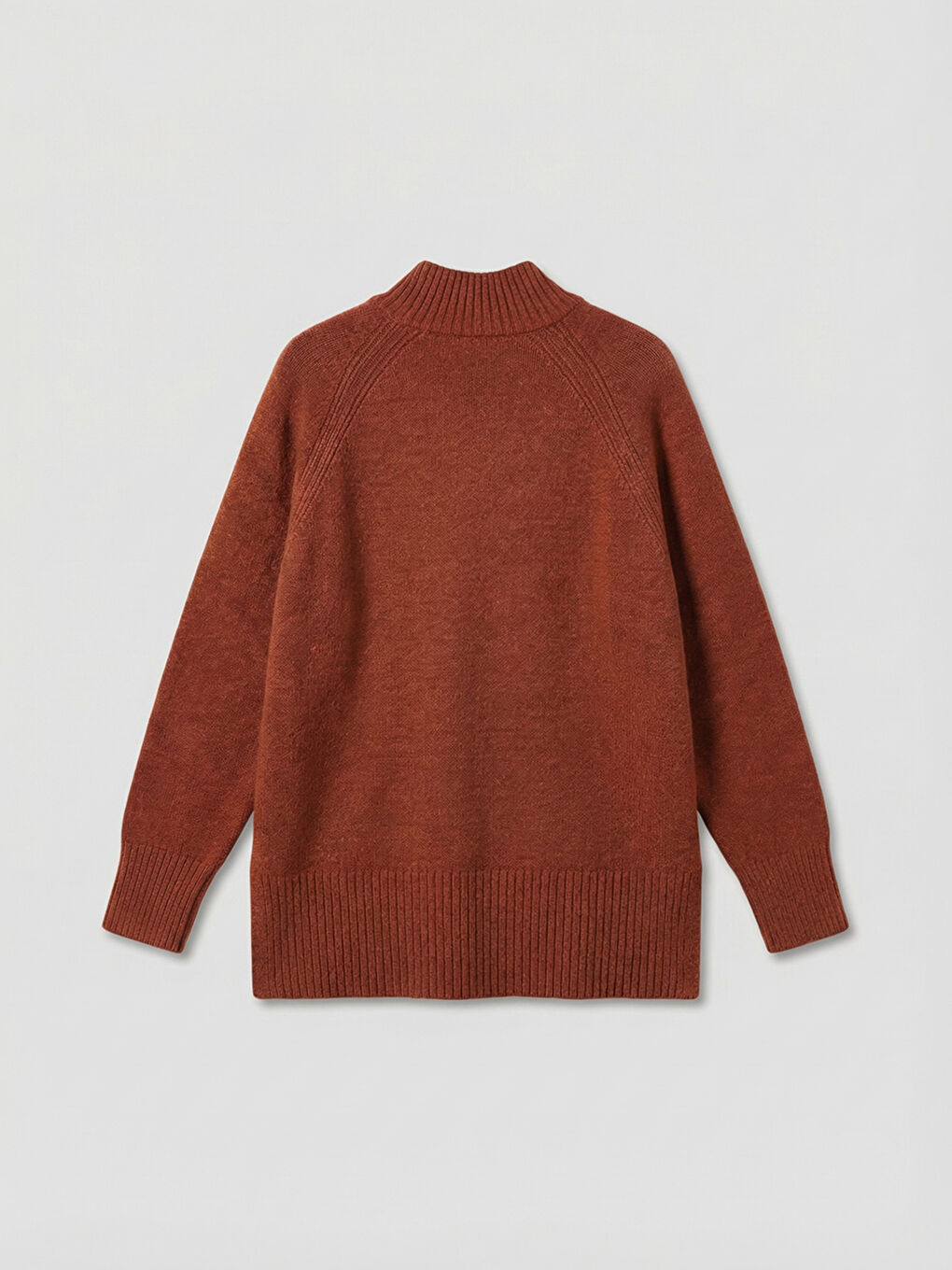 Women's Oversized Knit Tunic with a Turtleneck-6