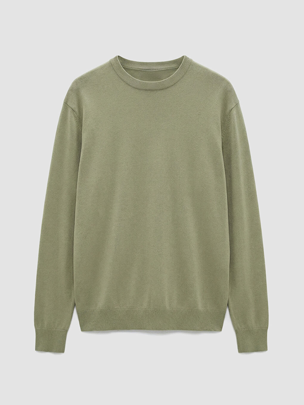 كنزة تريكو رجالية بياقة دائرية-4