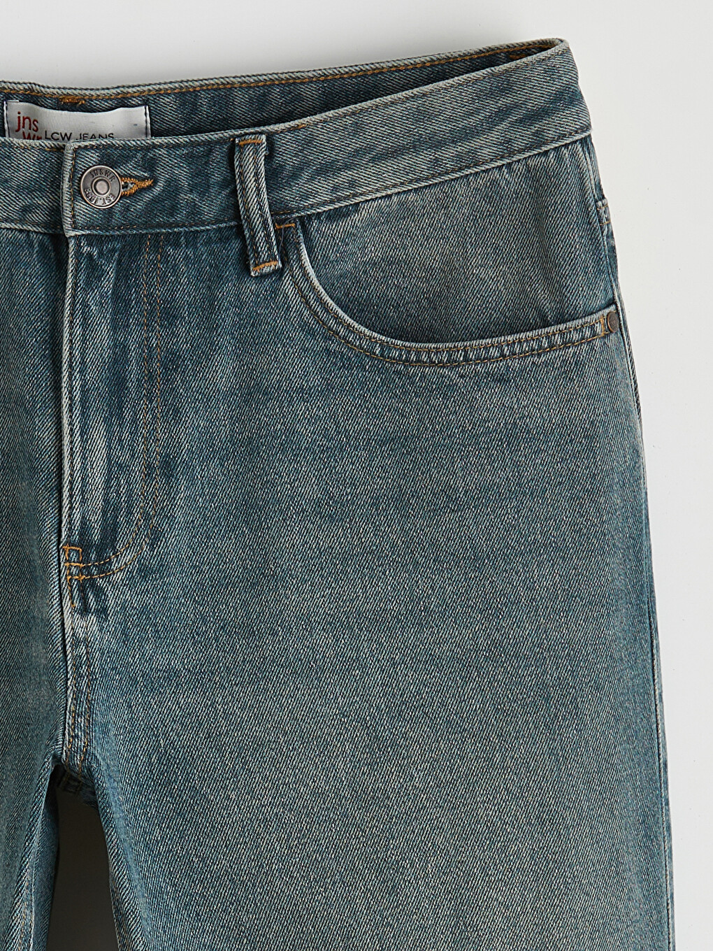 Man Green Denim Shorts-4