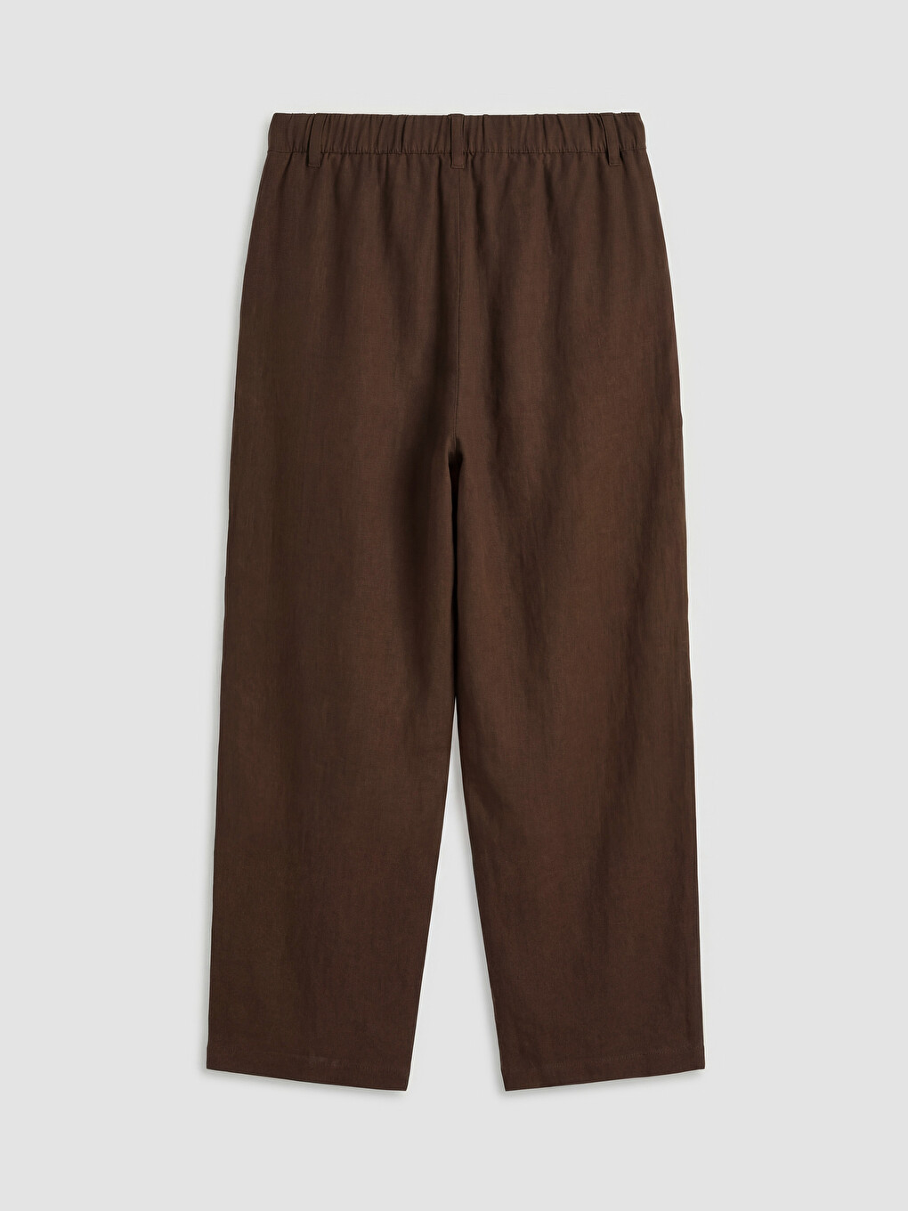 Elastic Waist Linen Blend Women's Trousers-9