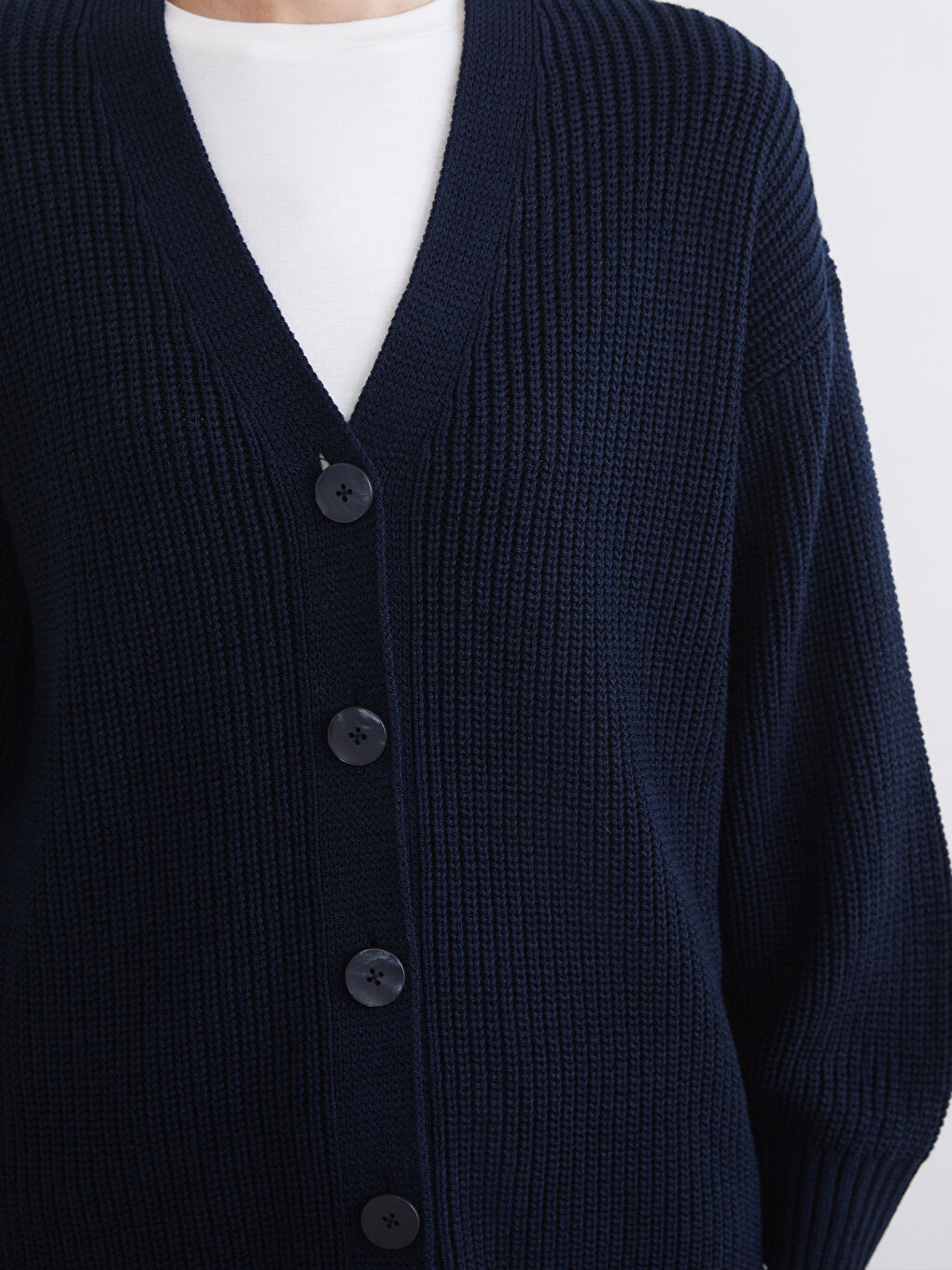 V-Neck Women's Knit Cardigan-2