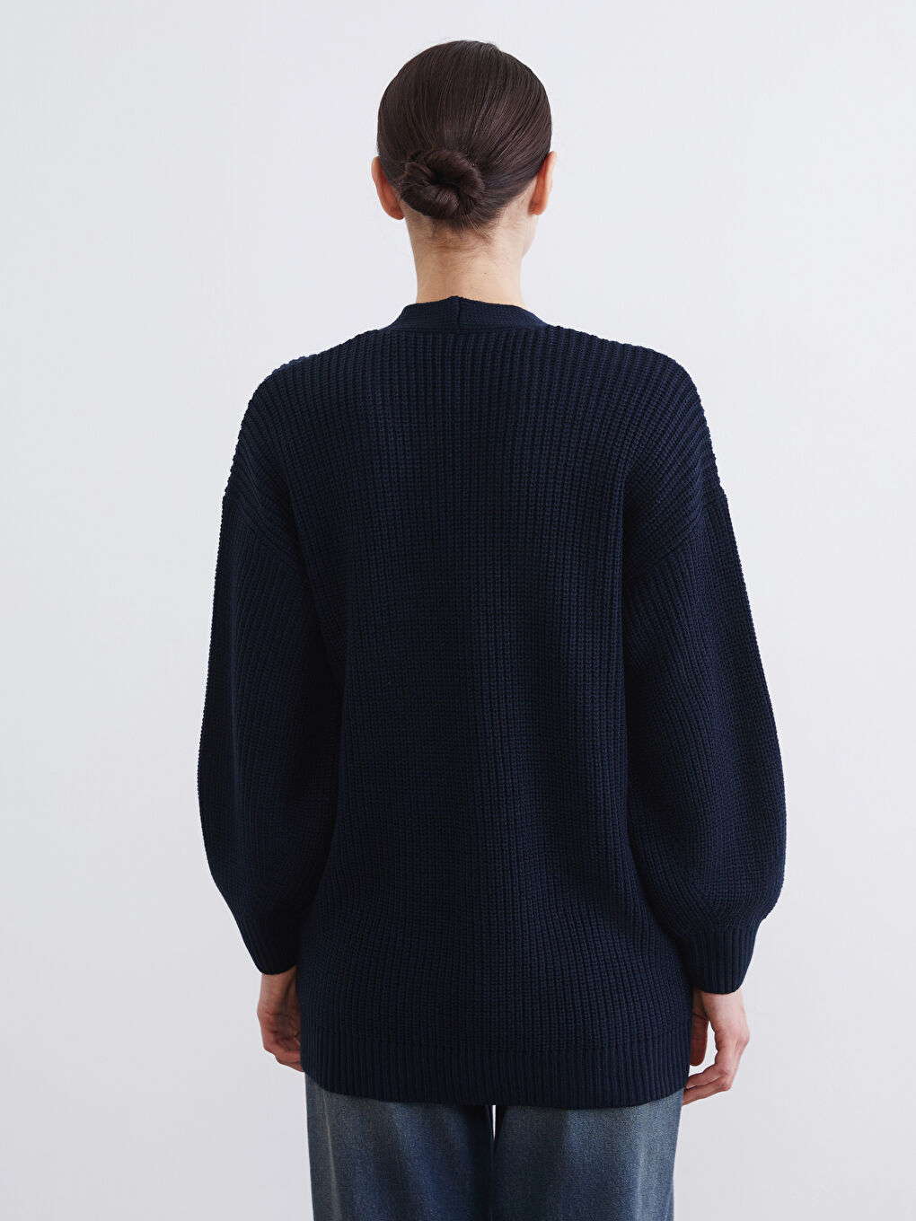 V-Neck Women's Knit Cardigan-3