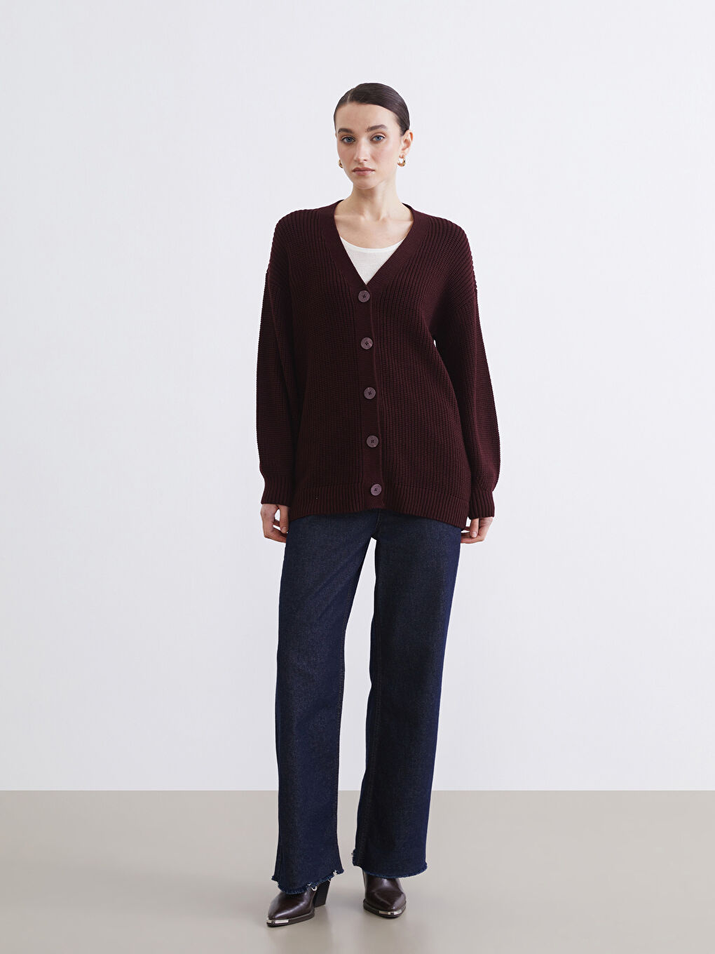 Woman BORDEAUX Cardigan-1