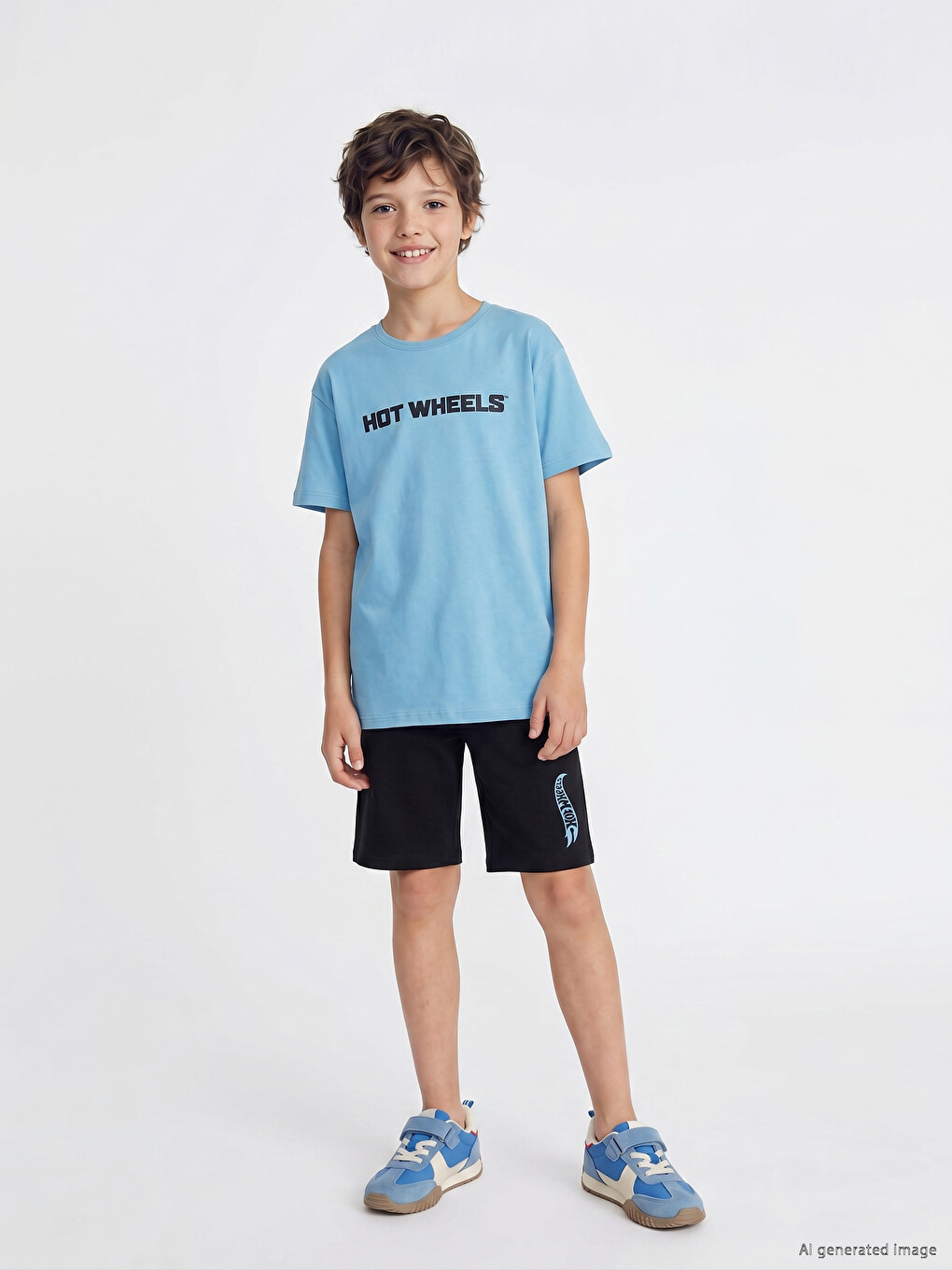 Boys' Hot Wheels Printed Shortie Pyjama Set-1