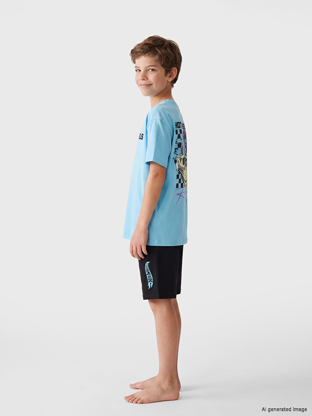 Boys' Hot Wheels Printed Shortie Pyjama Set-2