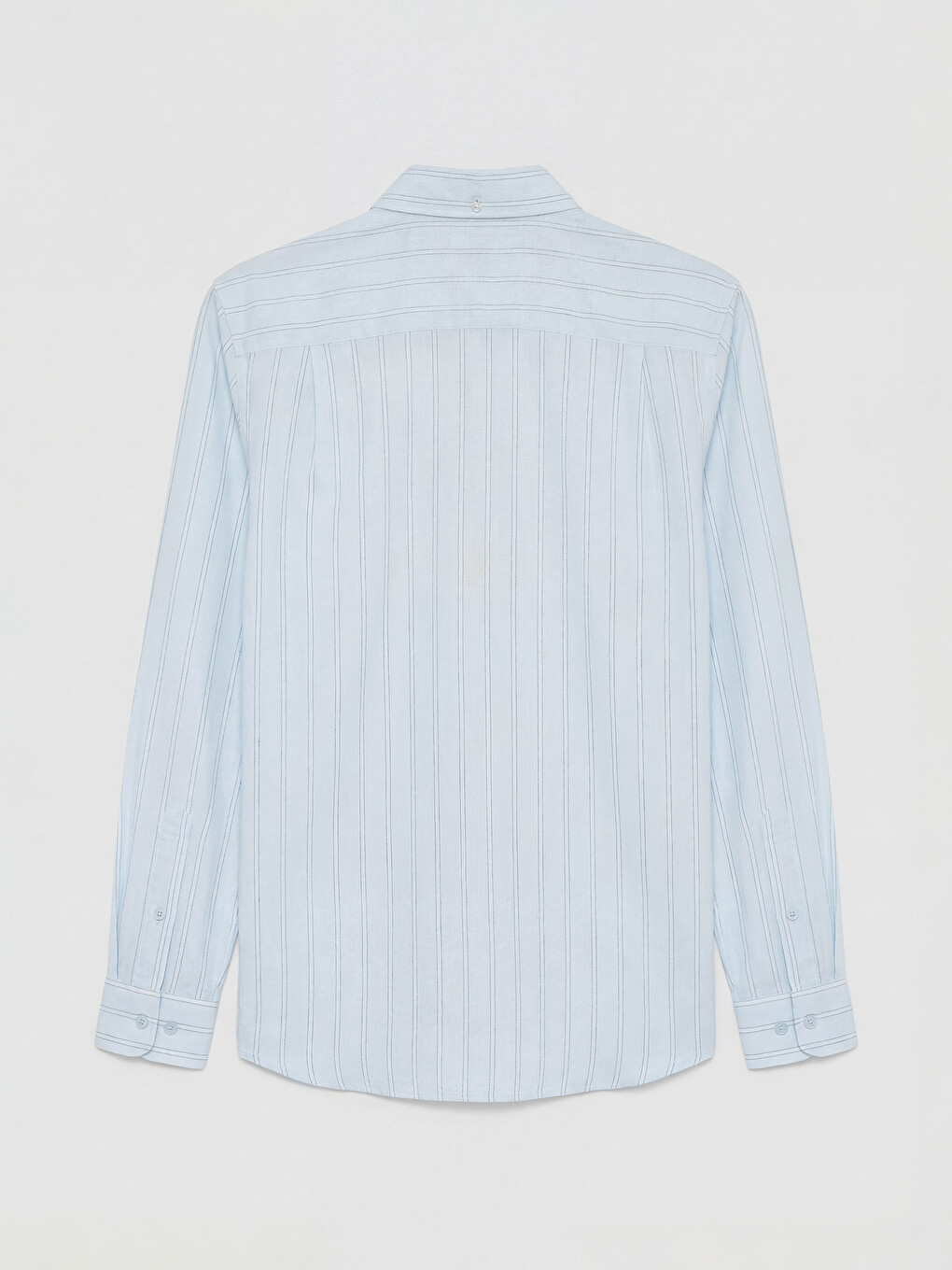 Regular Fit Striped Poplin Men's Shirt-3