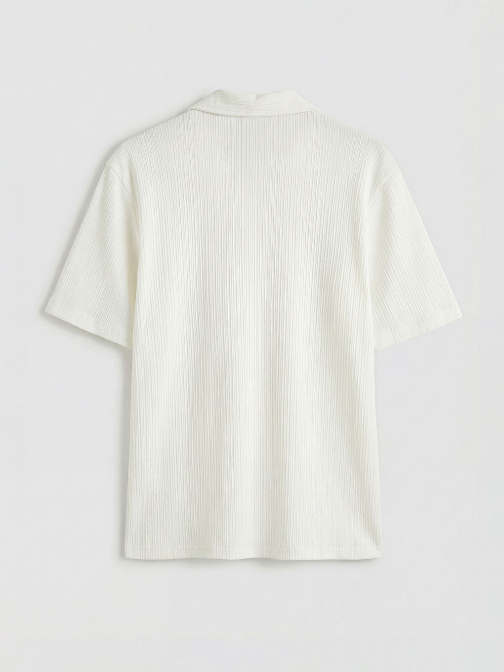 Ekru Regular Fit Erkek Dokulu Gömlek-1