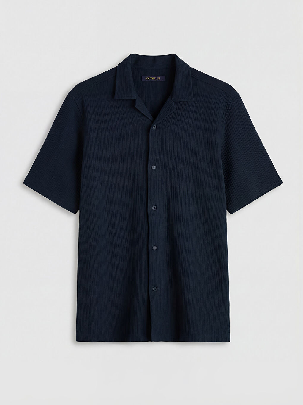 Lacivert Regular Fit Erkek Dokulu Gömlek