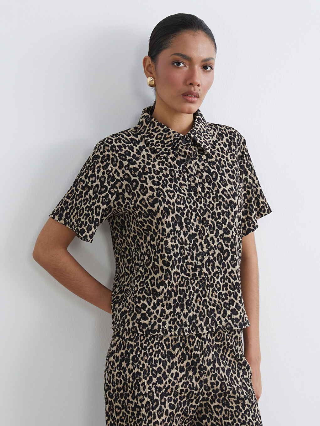 Leopard Print Women's Shirt
