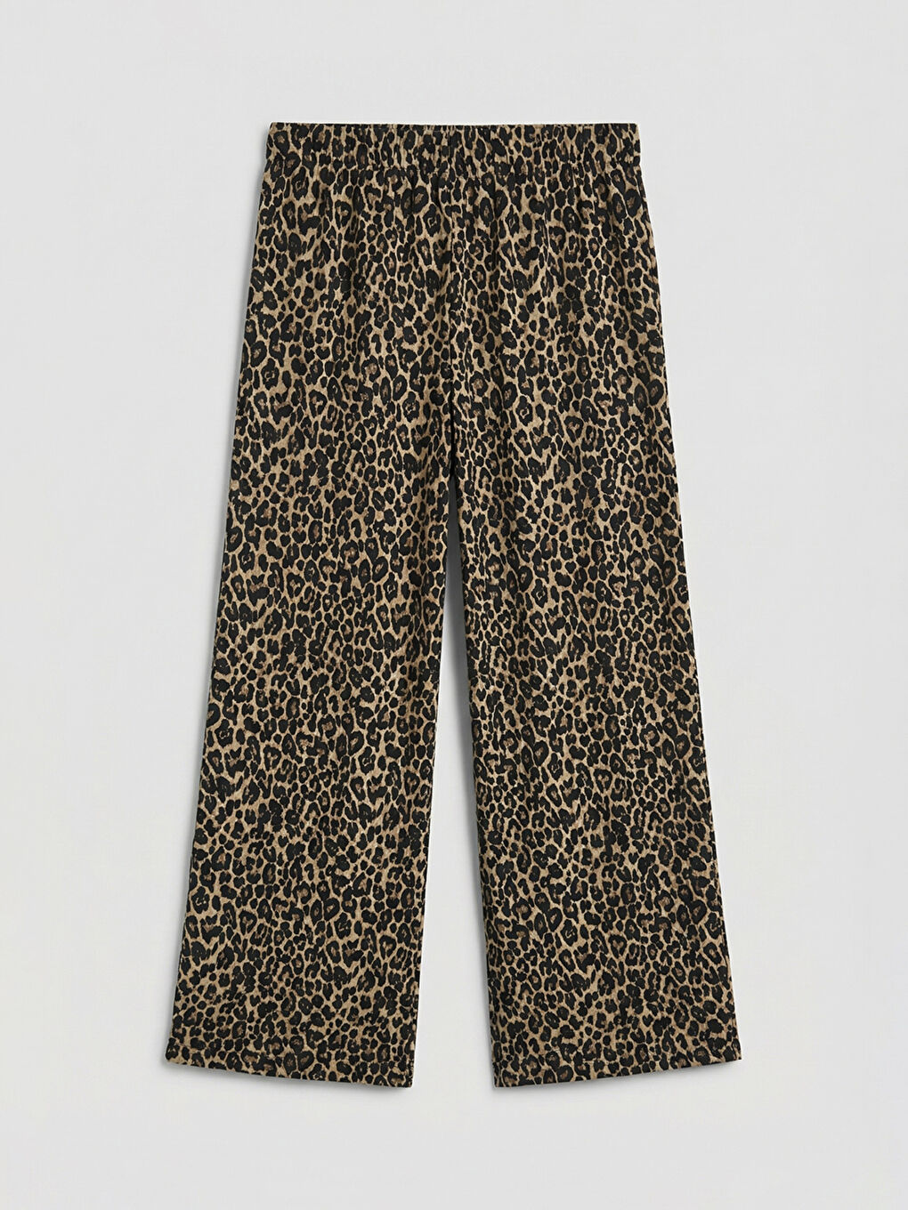 Pantalon Femme à Taille Élastiquée à Imprimé Léopard-4