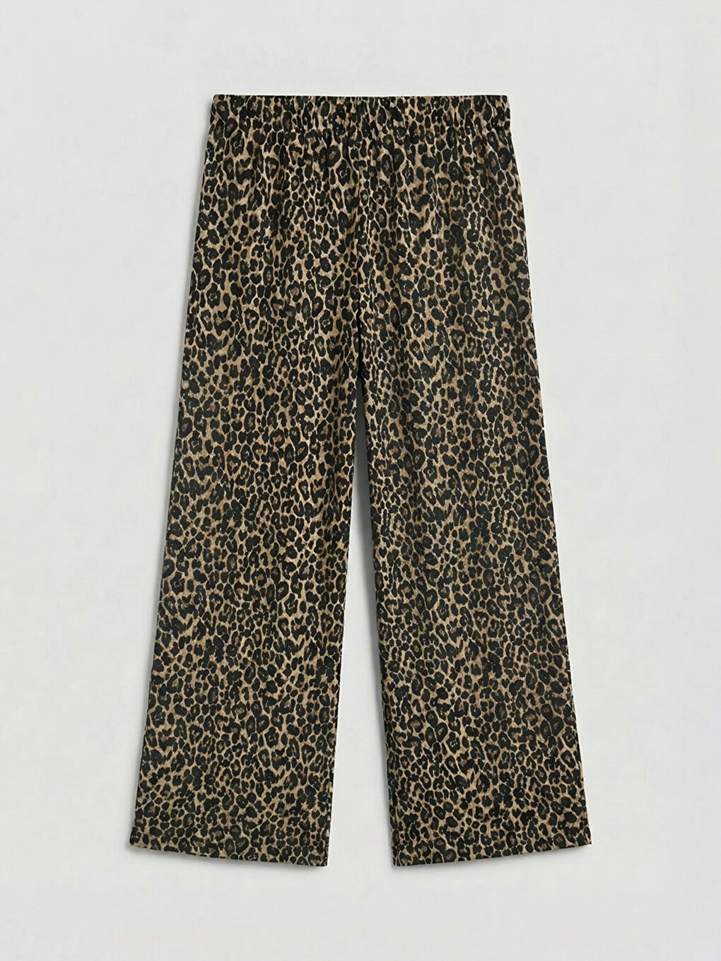 Pantalon Femme à Taille Élastiquée à Imprimé Léopard-5
