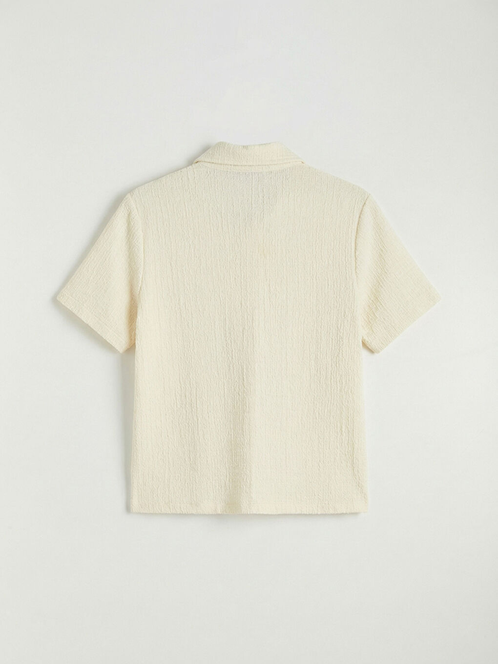 Текстурована блузка з коміром-5