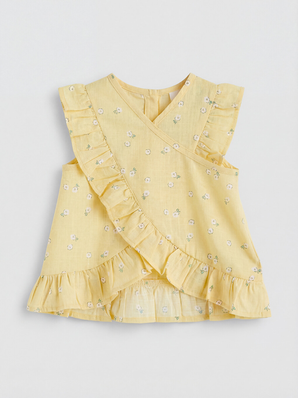 Floral Frill Detail Baby Girls' Blouse and Shorts Set-1