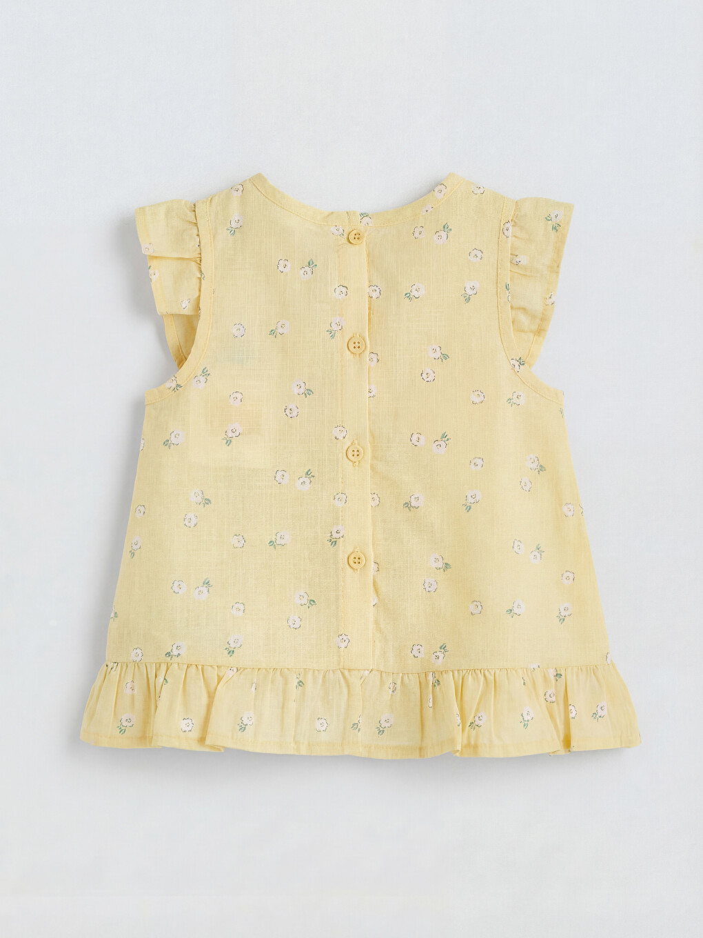 Floral Frill Detail Baby Girls' Blouse and Shorts Set-2