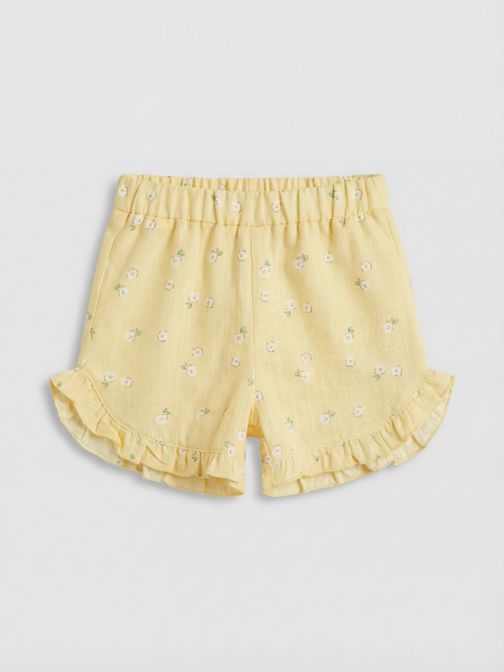 Floral Frill Detail Baby Girls' Blouse and Shorts Set-3