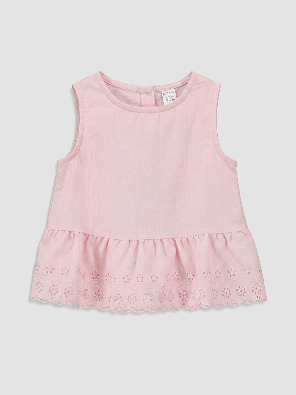 Pembe Fisto Detaylı Kız Bebek Müslin Bluz