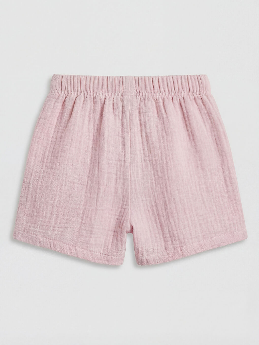 Pembe Fisto Detaylı Kız Bebek Müslin Bluz ve Şort-4