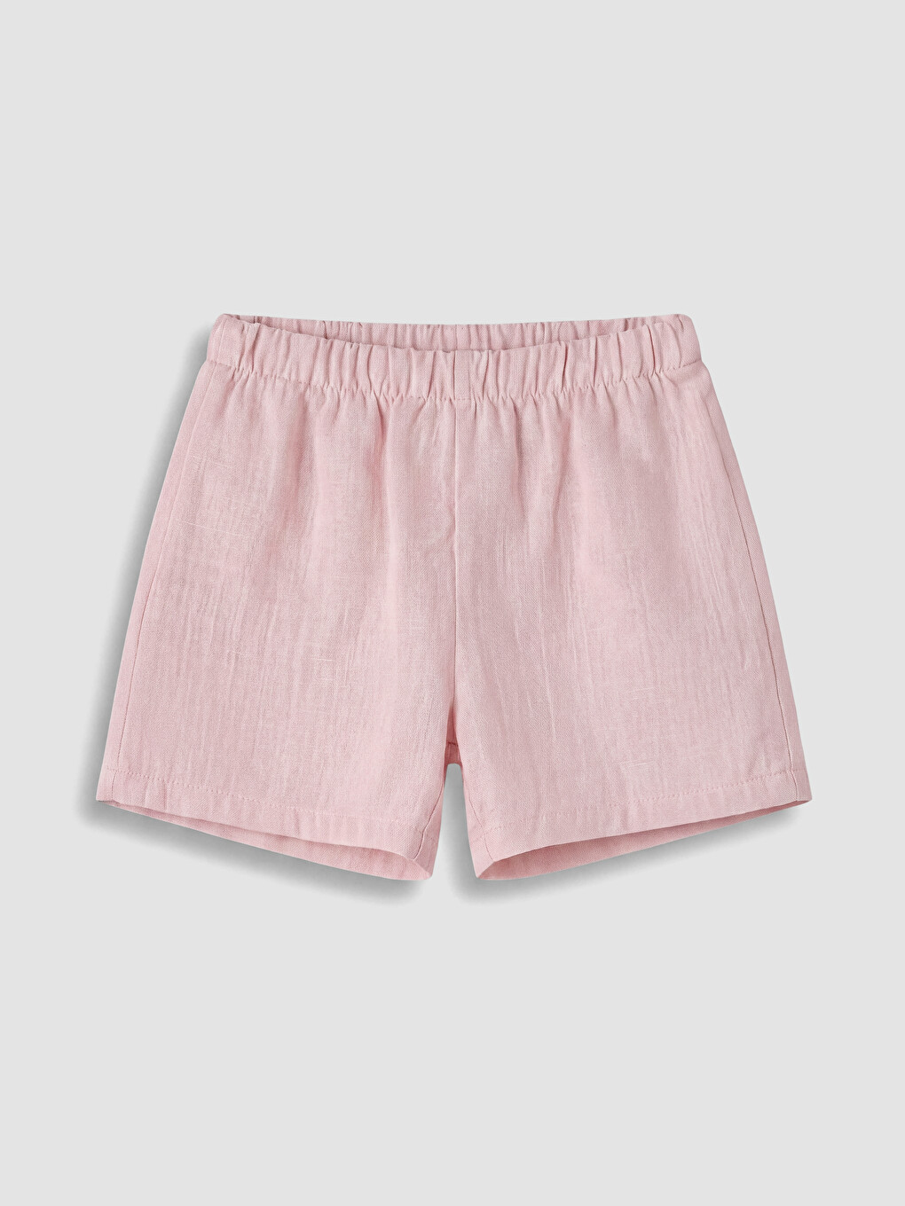 Pembe Fisto Detaylı Kız Bebek Müslin Bluz ve Şort-4