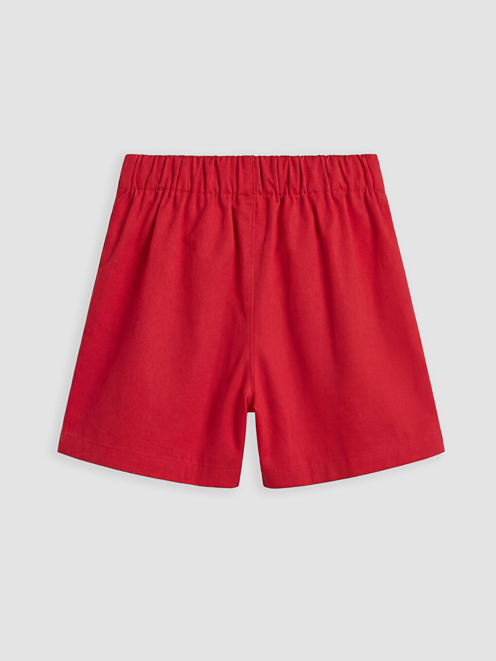 Kırmızı Pileli Kız Çocuk Gabardin Şort Etek-1