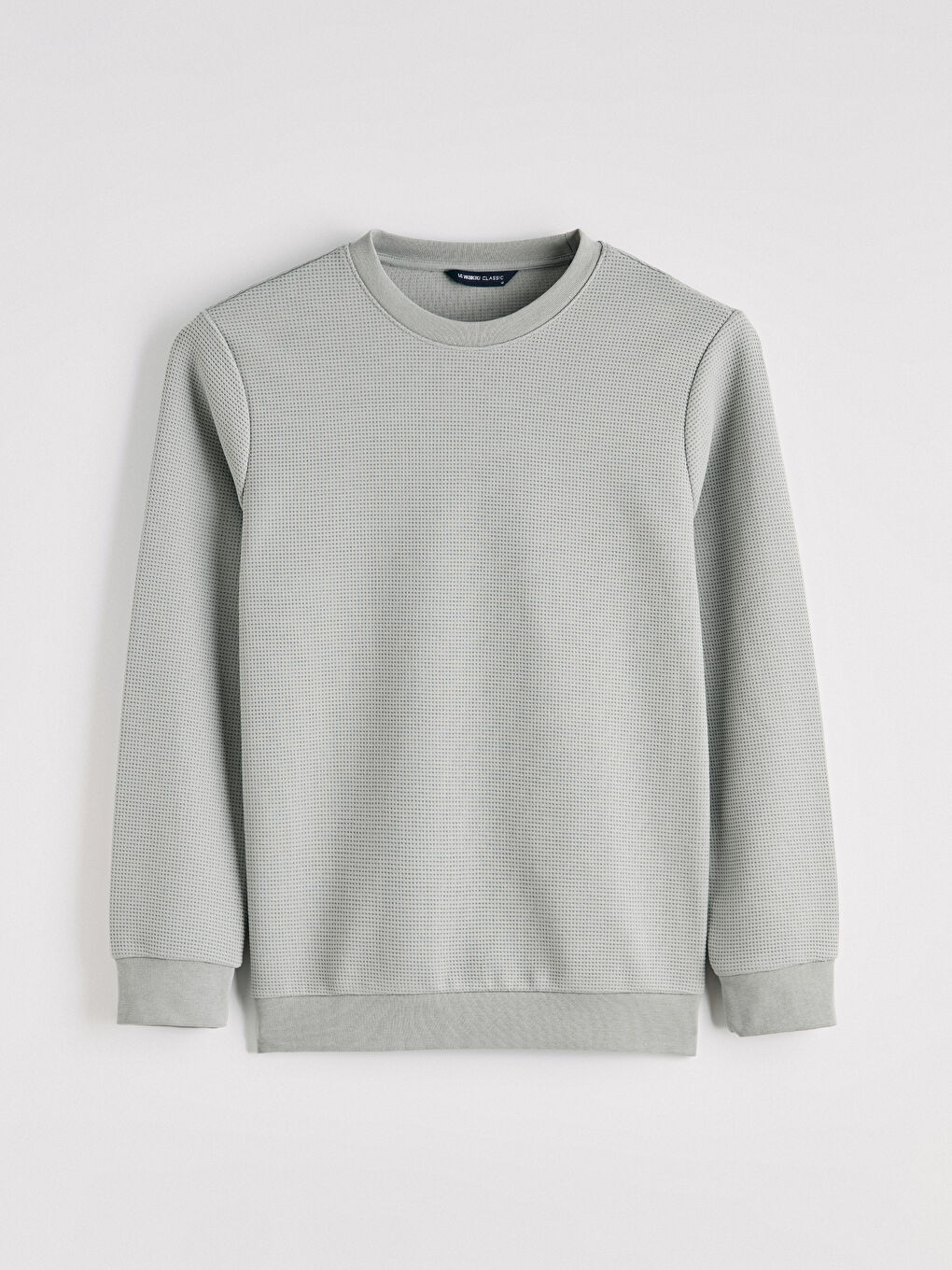 Yeşil Bisiklet Yaka Erkek Sweatshirt