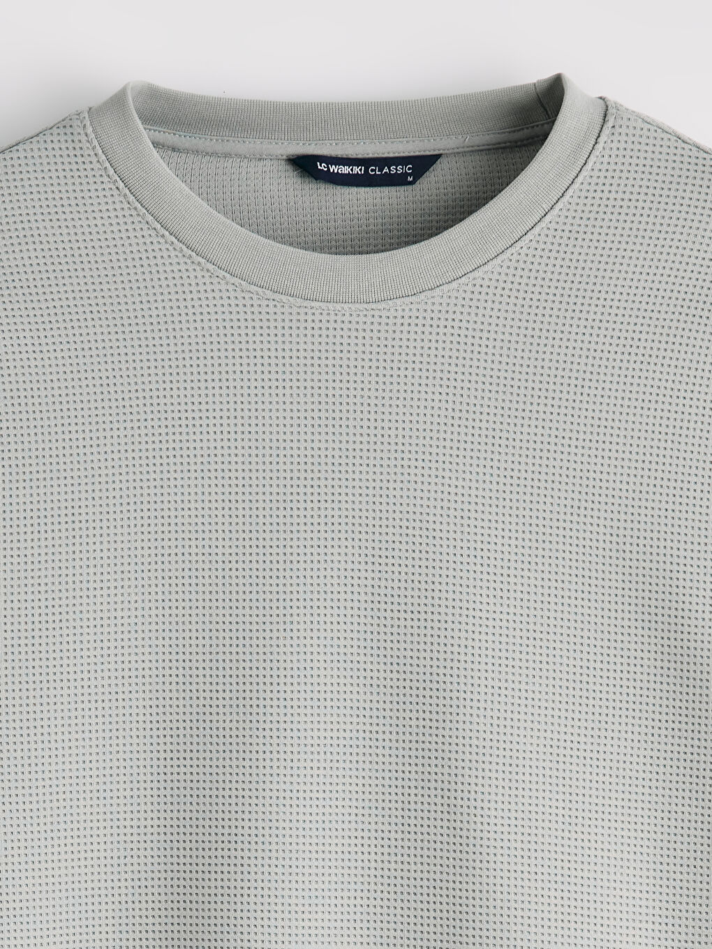 Yeşil Bisiklet Yaka Erkek Sweatshirt-1