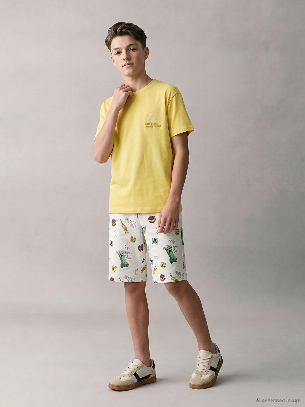 Minecraft Printed Boys' Shorts