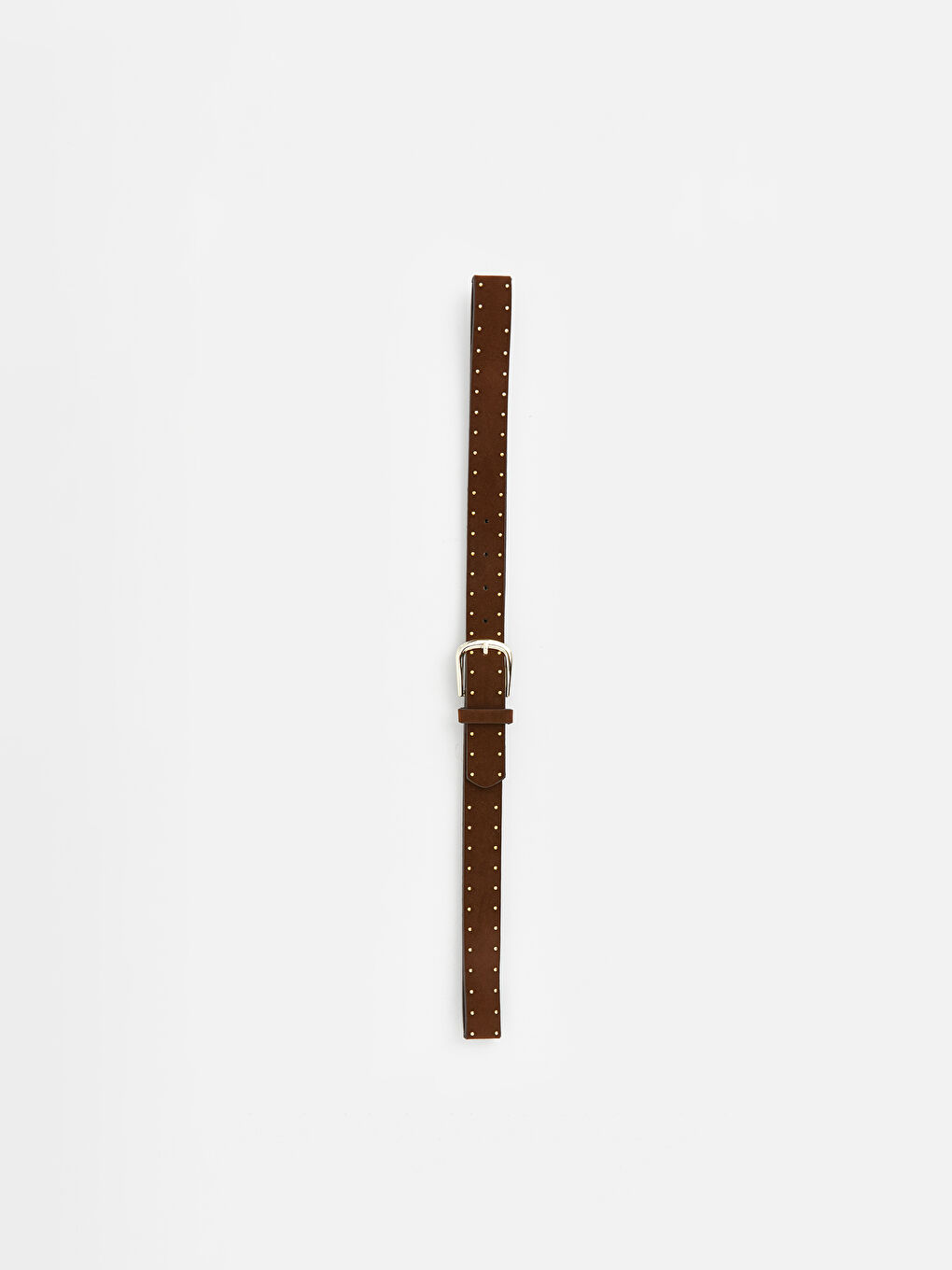 Kahverengi Süet Görünümlü Kadın Kemer -1