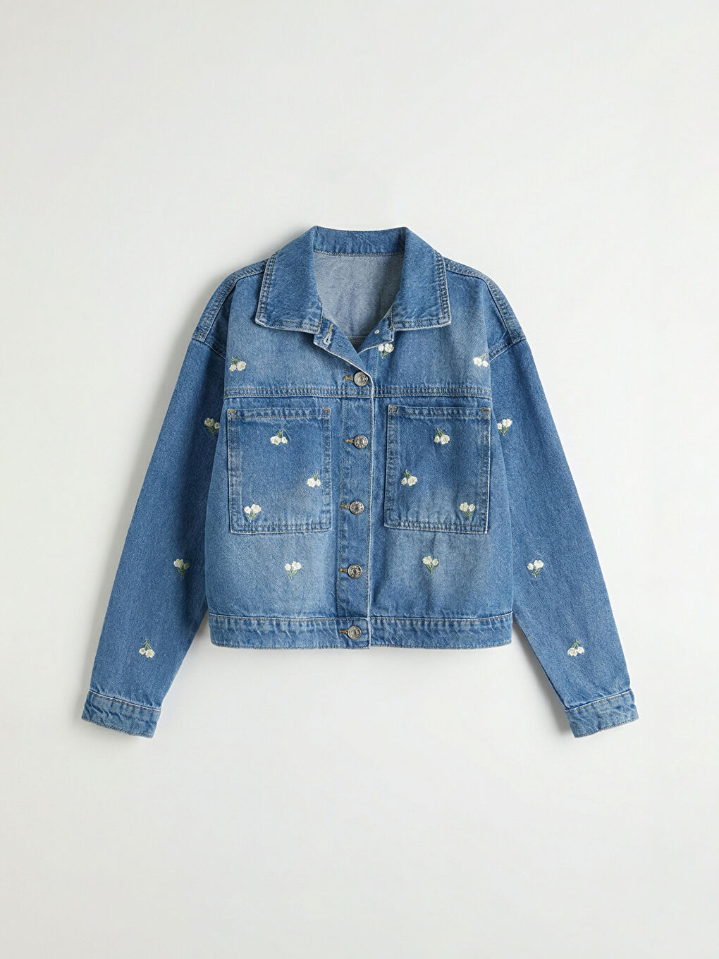 Floral Denim Jacket for Girls