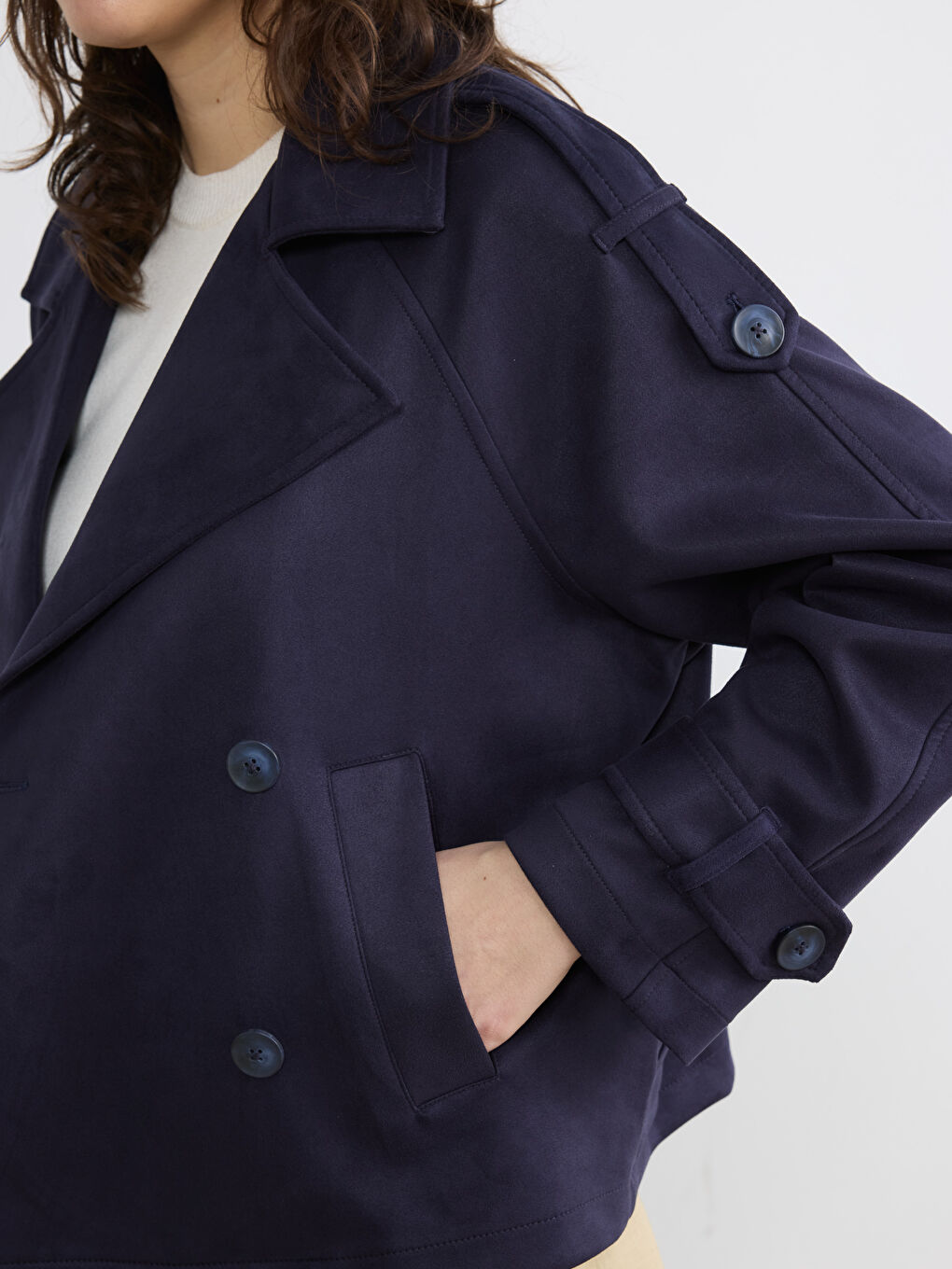 Women's Double-Breasted Trench Coat-2