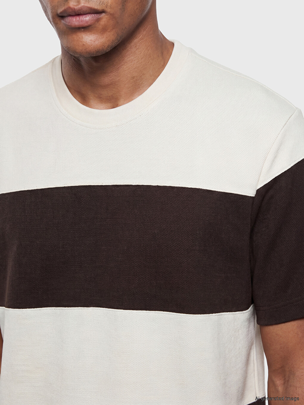 Crew Neck Pique Men's T-Shirt-2