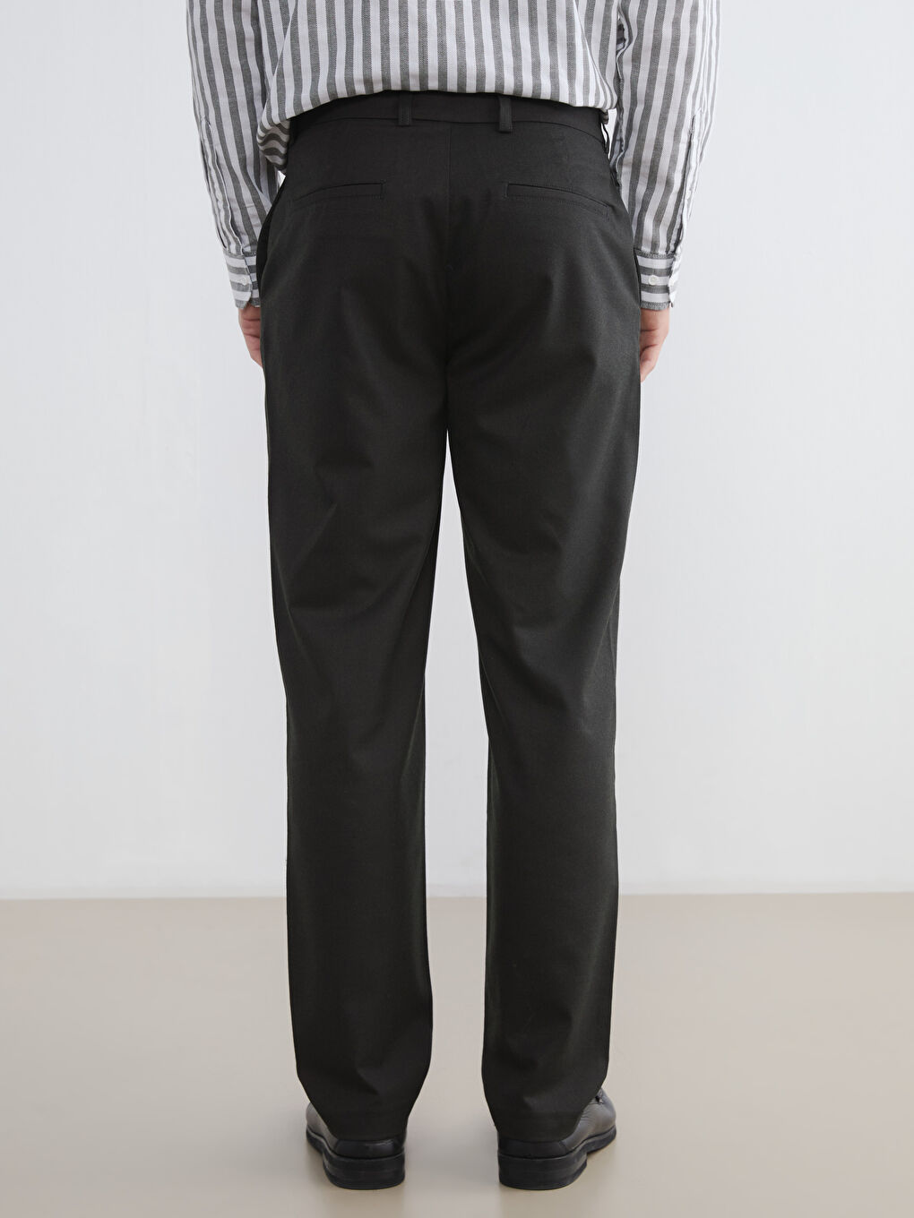 Kahverengi Standart Fit Yün Karışımlı Erkek Pantolon-3