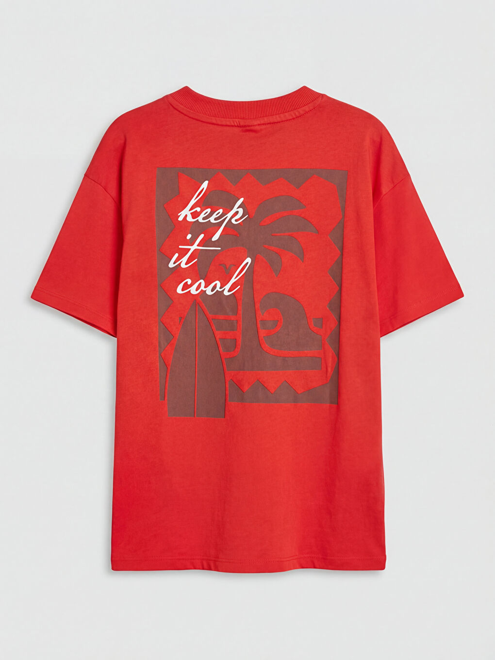 تي شيرت أولادي مطبوع بياقة دائرية-1