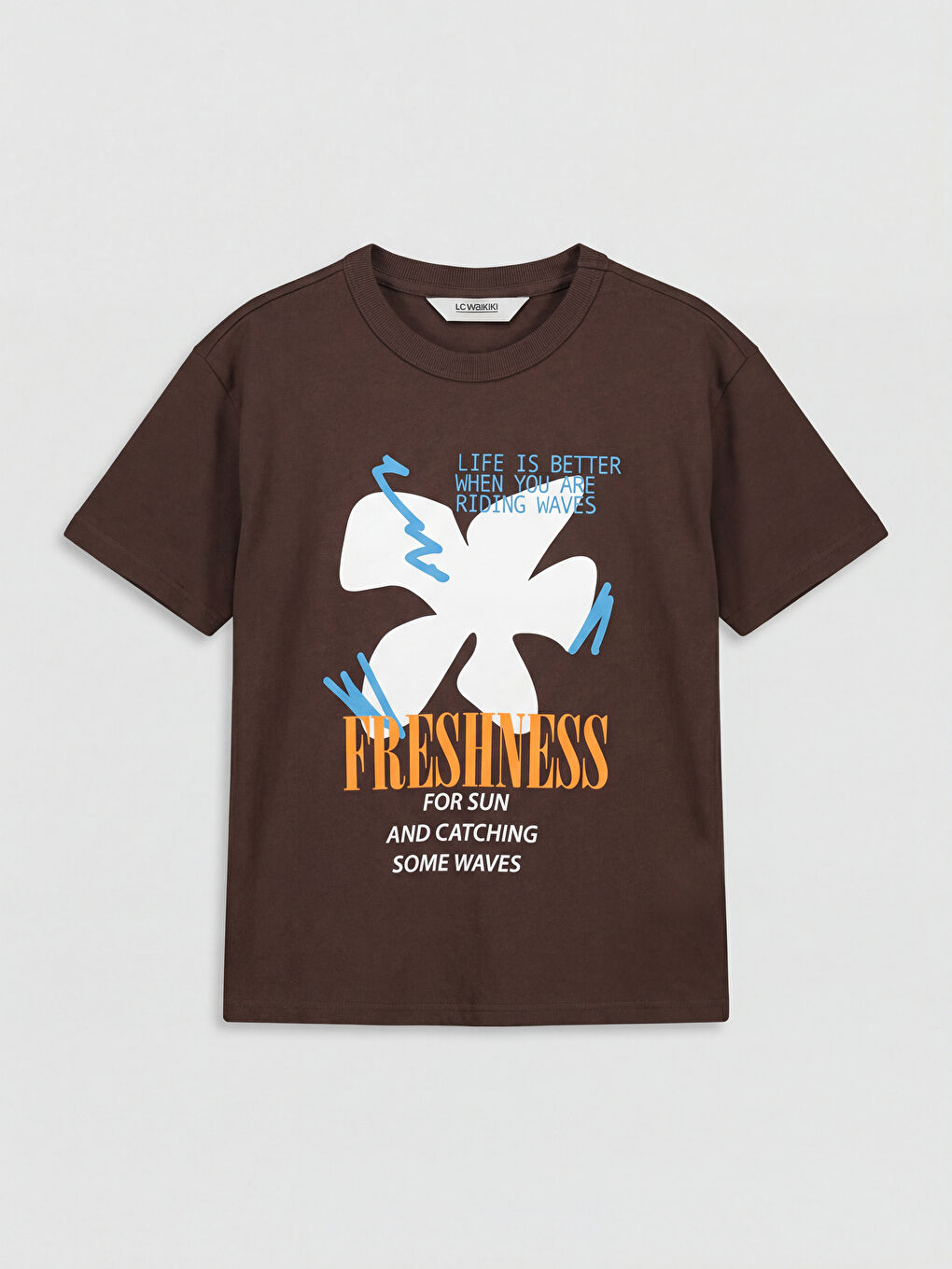 Crew Neck Printed Boys' T-Shirt