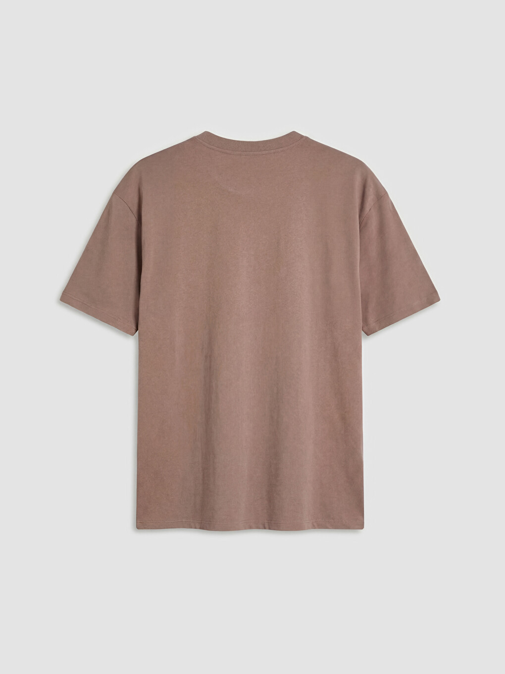 Kahverengi Bisiklet Yaka Baskılı Erkek Tişört-5